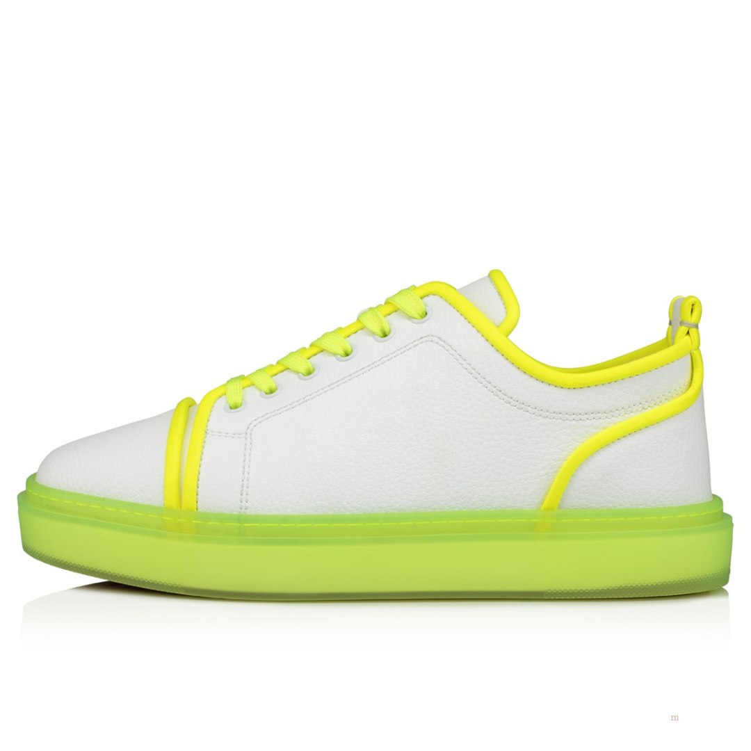 Christian Louboutin Adolon Junior Men's Low Top Sneakers Yellow | HLKZJV635