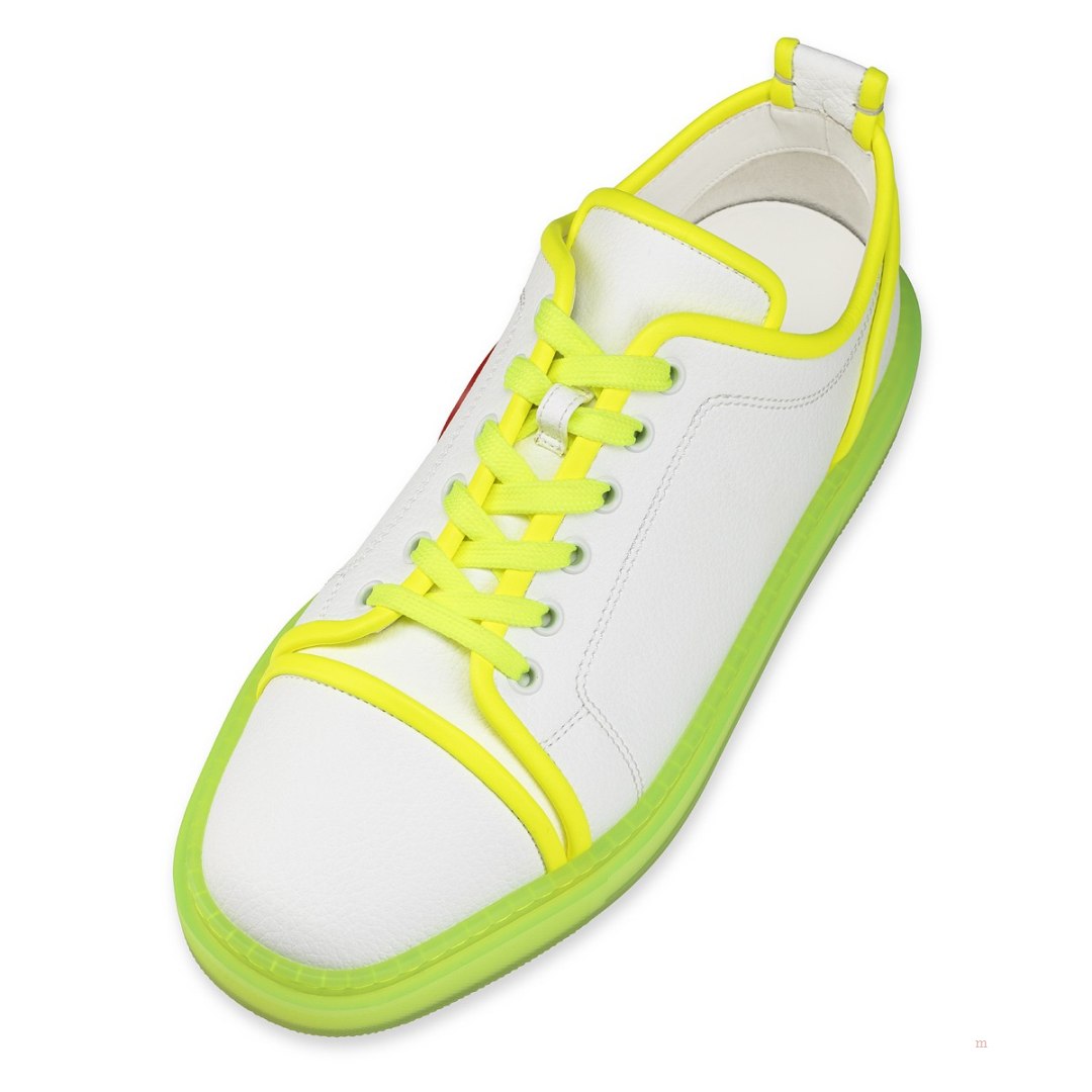 Christian Louboutin Adolon Junior Men's Low Top Sneakers Yellow | HLKZJV635