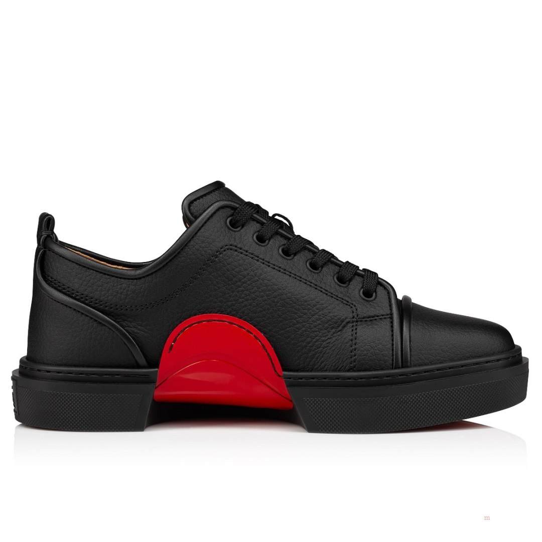 Christian Louboutin Adolon Junior Men's Low Top Sneakers Black | HRWGIM062