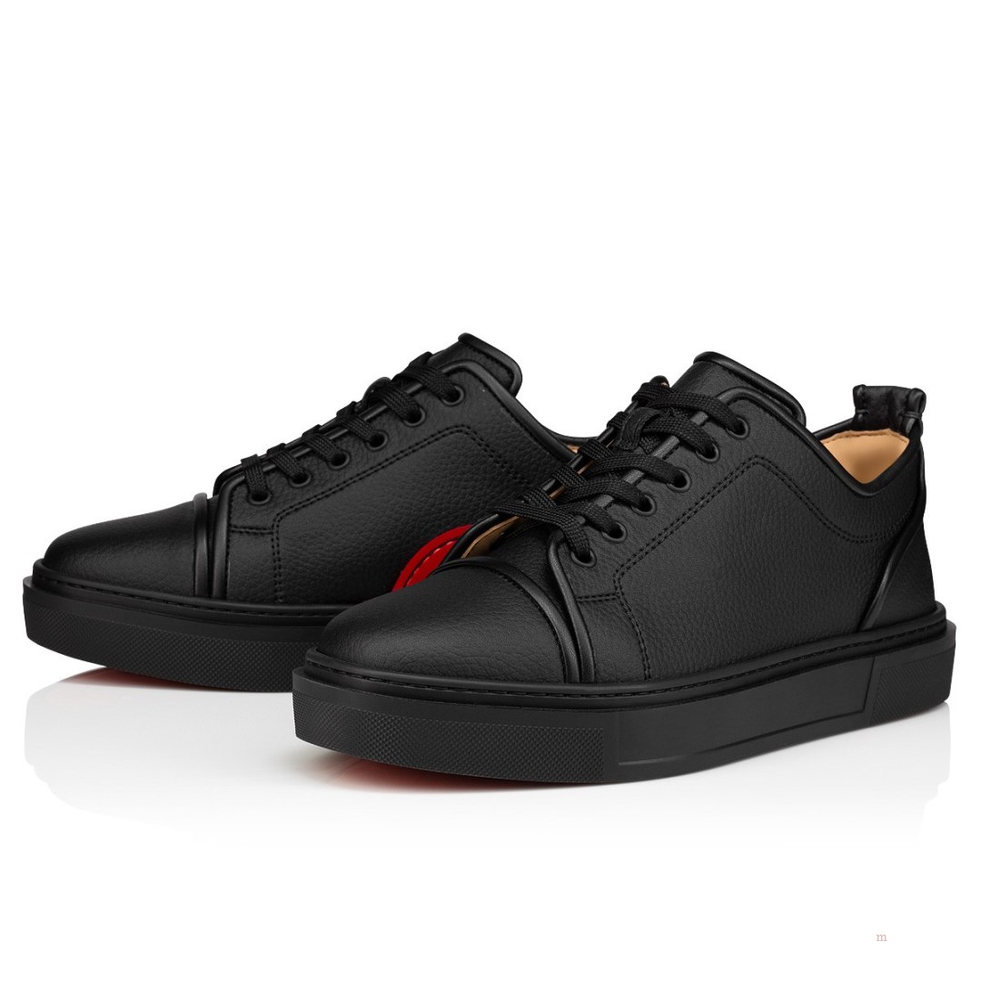 Christian Louboutin Adolon Junior Men\'s Low Top Sneakers Black | HRWGIM062