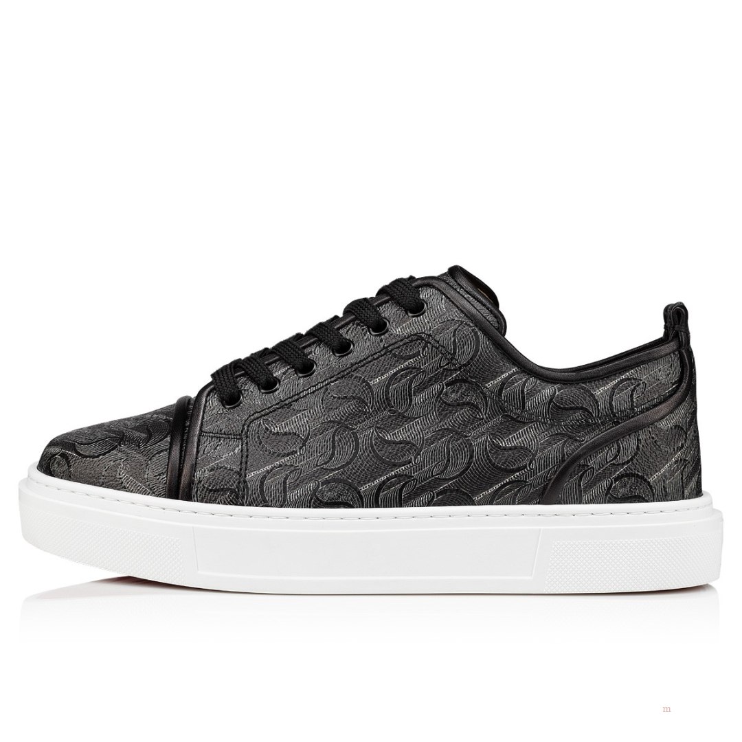 Christian Louboutin Adolon Junior Men's Low Top Sneakers Black | RZSVTL318