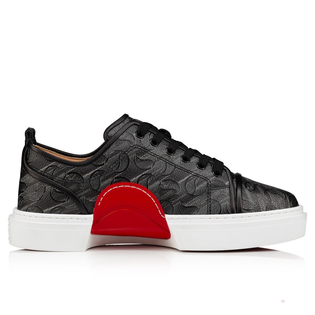 Christian Louboutin Adolon Junior Men's Low Top Sneakers Black | RZSVTL318