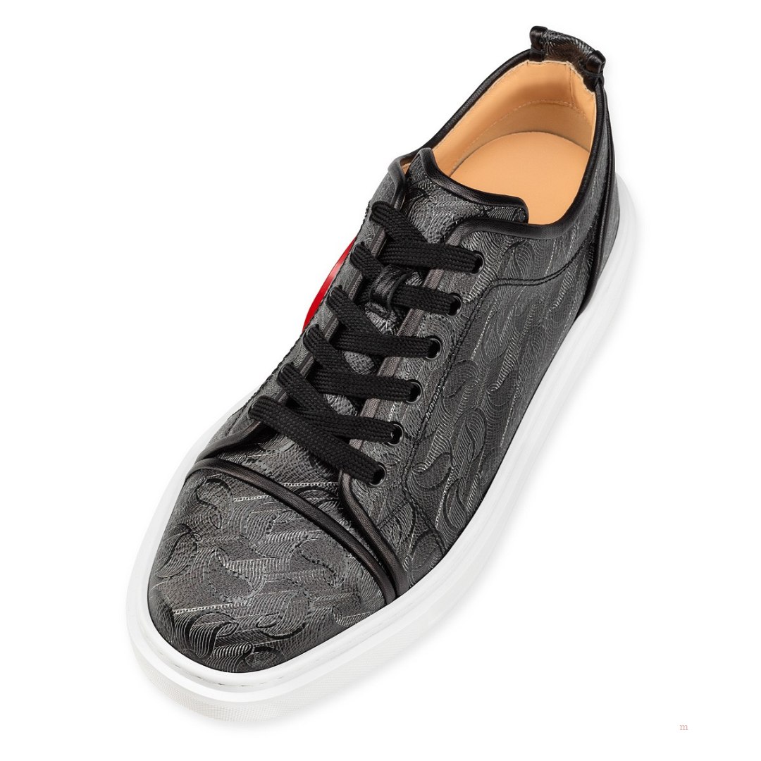 Christian Louboutin Adolon Junior Men's Low Top Sneakers Black | RZSVTL318