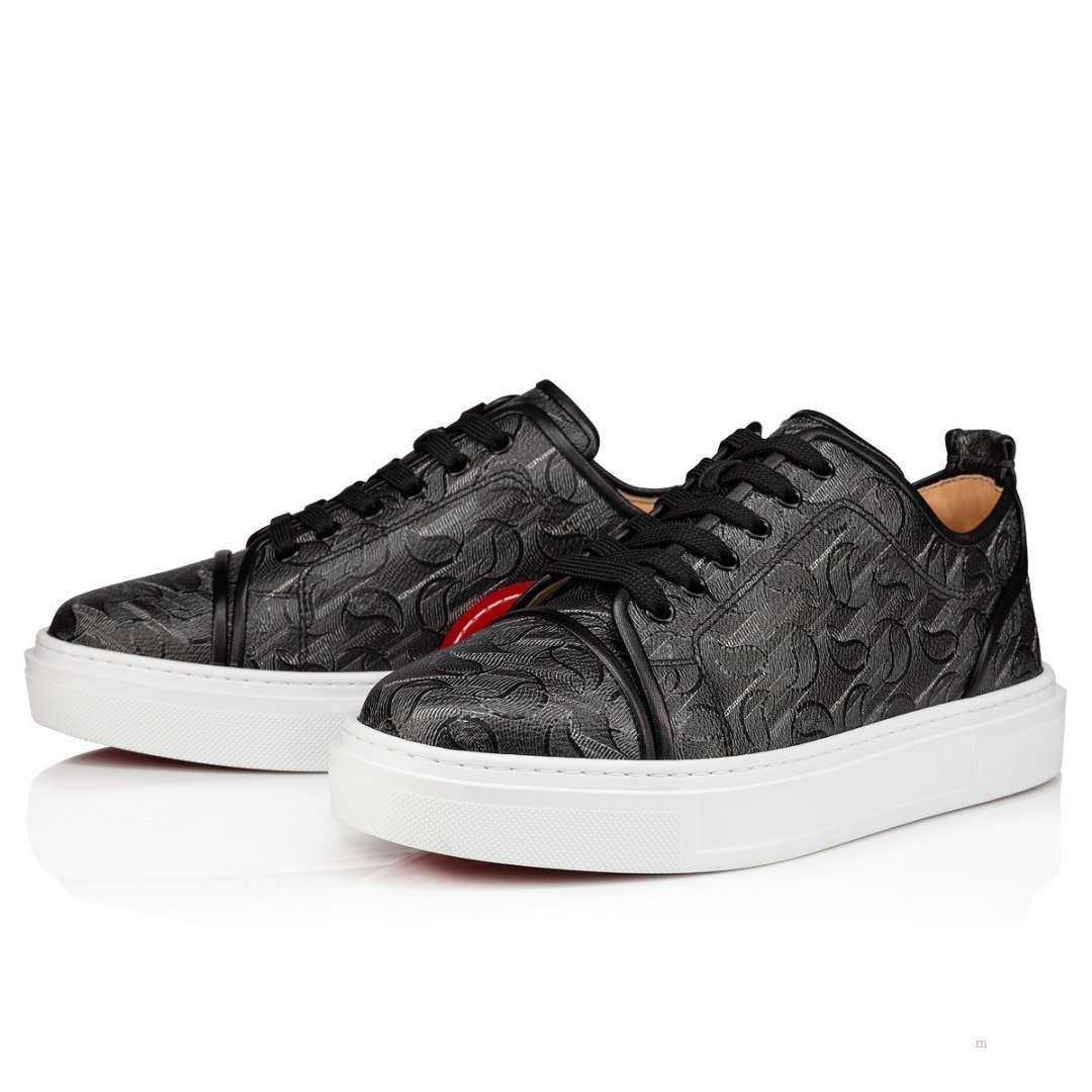 Christian Louboutin Adolon Junior Men\'s Low Top Sneakers Black | RZSVTL318