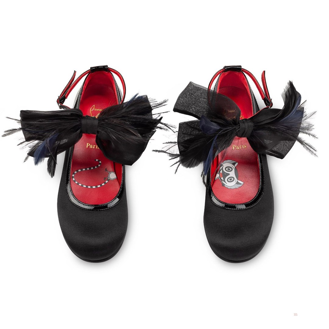 Christian Louboutin Anemonina Girls' Ballerinas Black | TEXKFU796