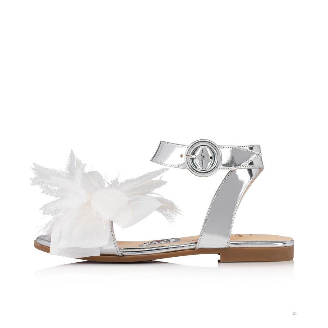 Christian Louboutin Anemonou Girls' Sandals Silver | QRLJTK680