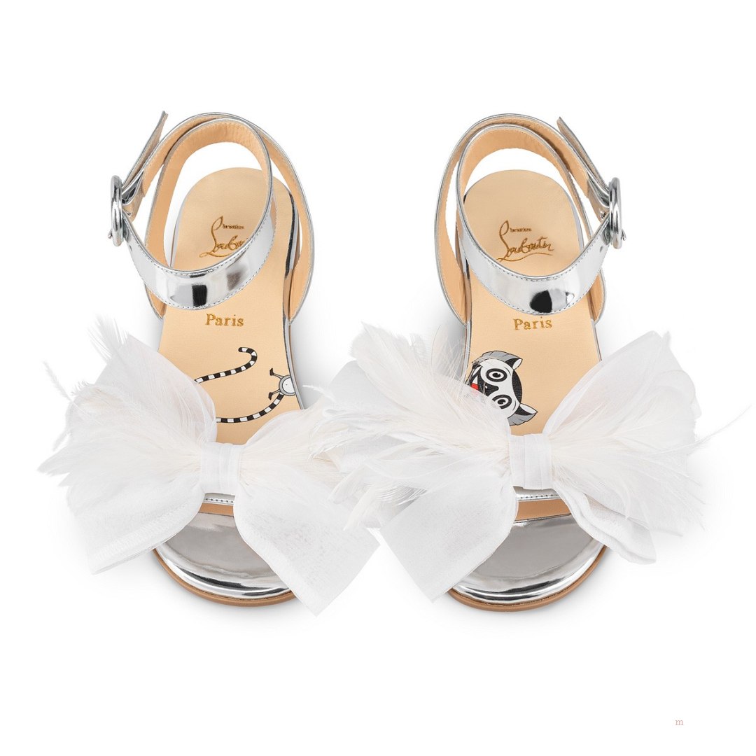 Christian Louboutin Anemonou Girls' Sandals Silver | QRLJTK680