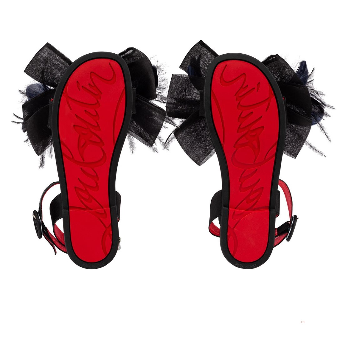 Christian Louboutin Anemonou Girls' Sandals Black | UQSEOP593