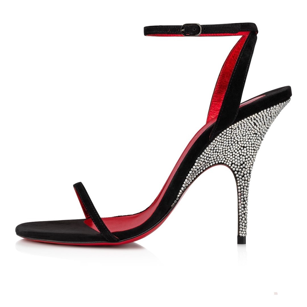 Christian Louboutin Arch Queen Strass Women's Sandals Black | WGNITJ317