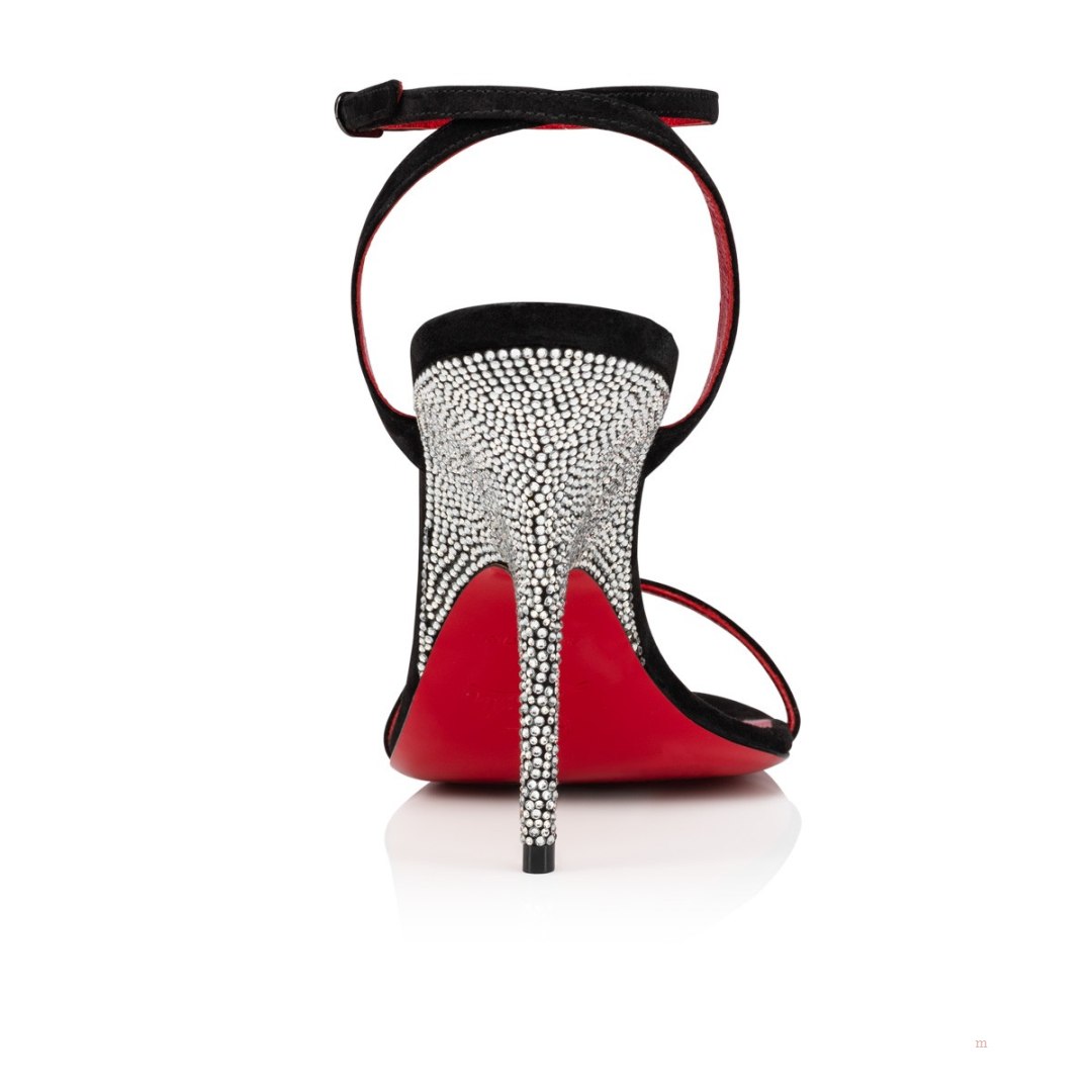 Christian Louboutin Arch Queen Strass Women's Sandals Black | WGNITJ317