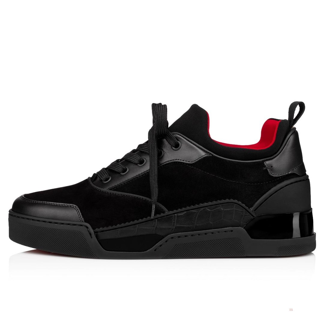 Christian Louboutin Aurelien Men's Low Top Sneakers Black | EMHNIL148