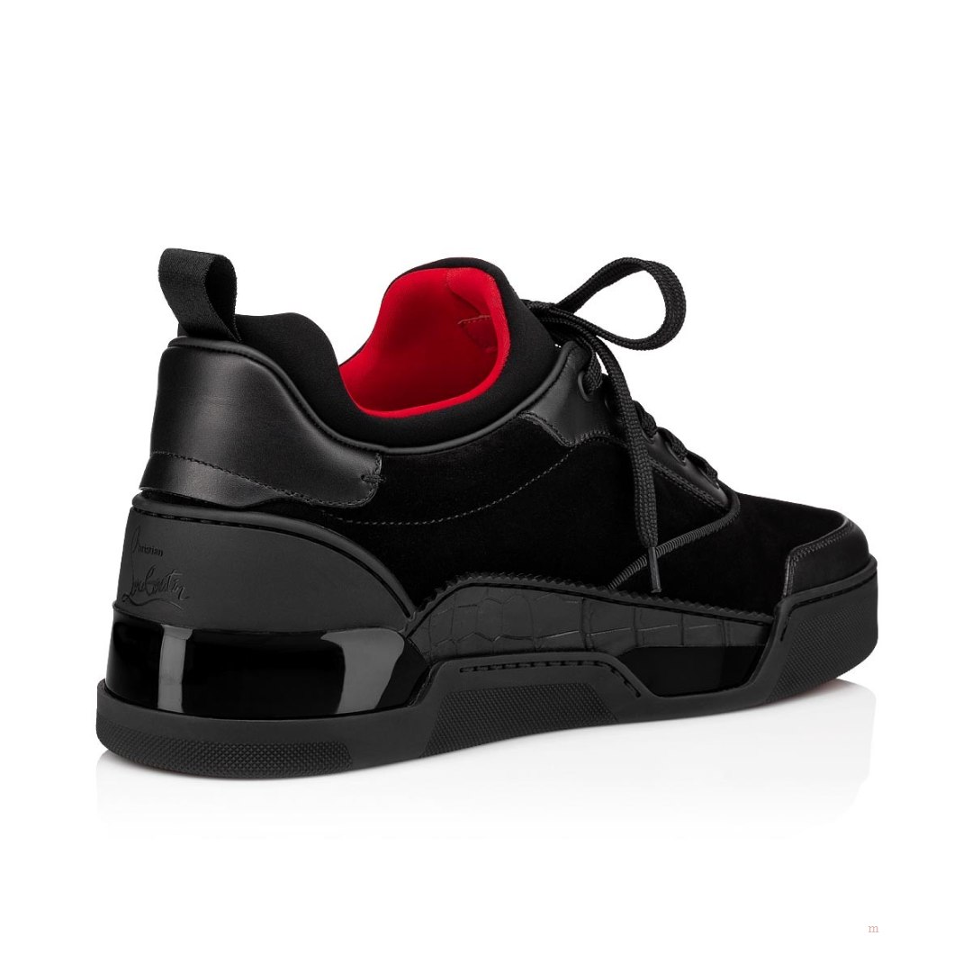 Christian Louboutin Aurelien Men's Low Top Sneakers Black | EMHNIL148