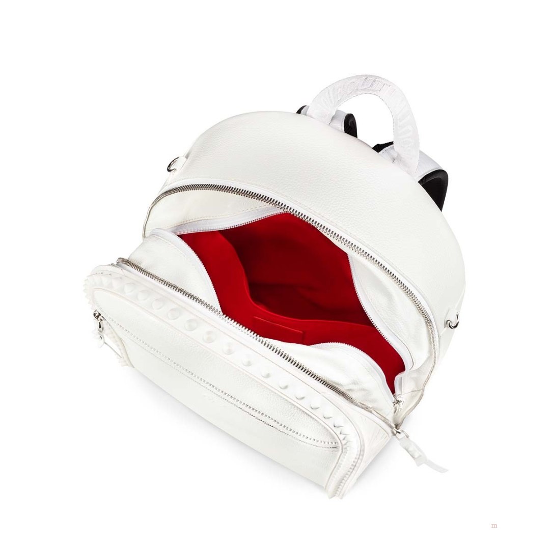 Christian Louboutin Backparis Men's Backpack White | IKWAZO240