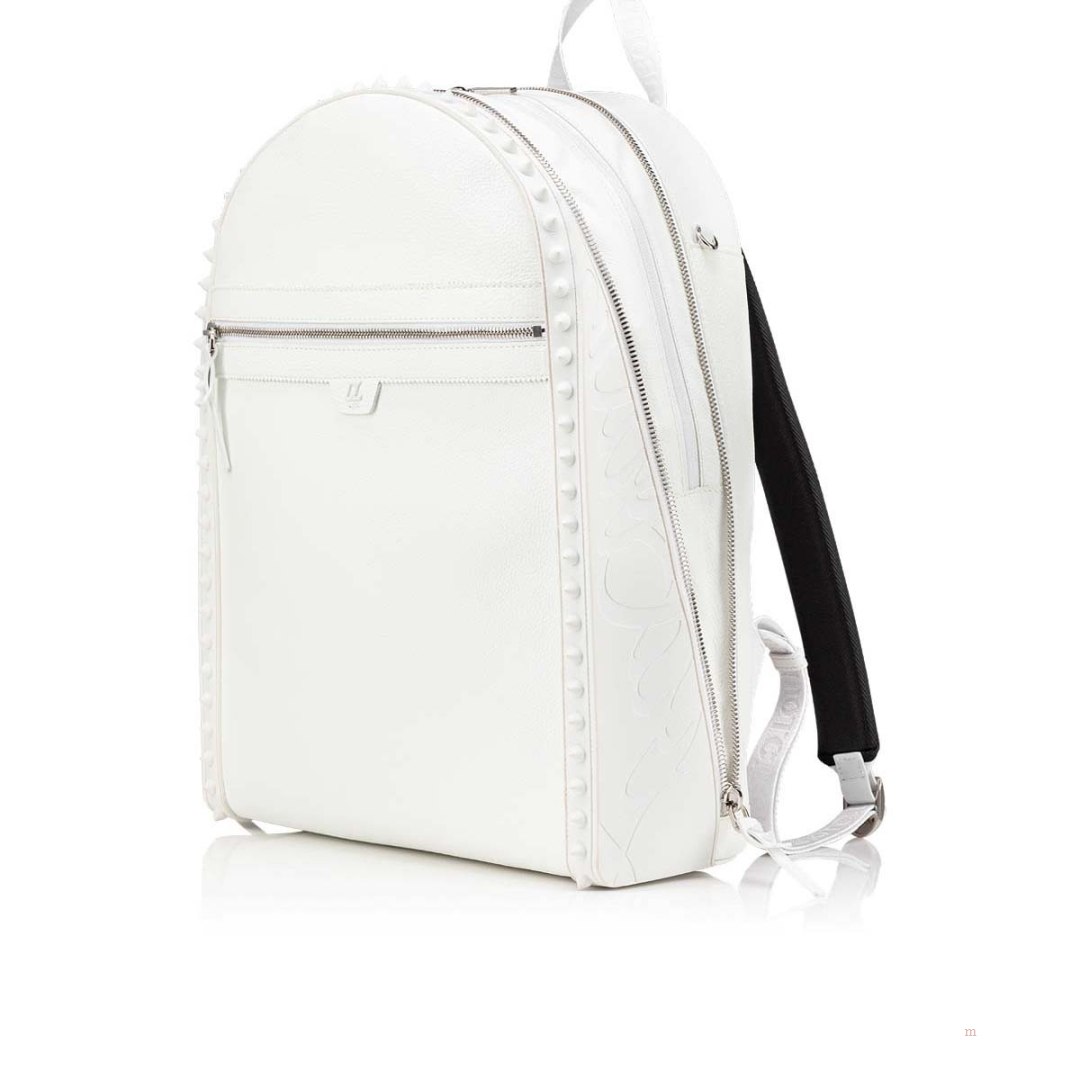 Christian Louboutin Backparis Men's Backpack White | IKWAZO240