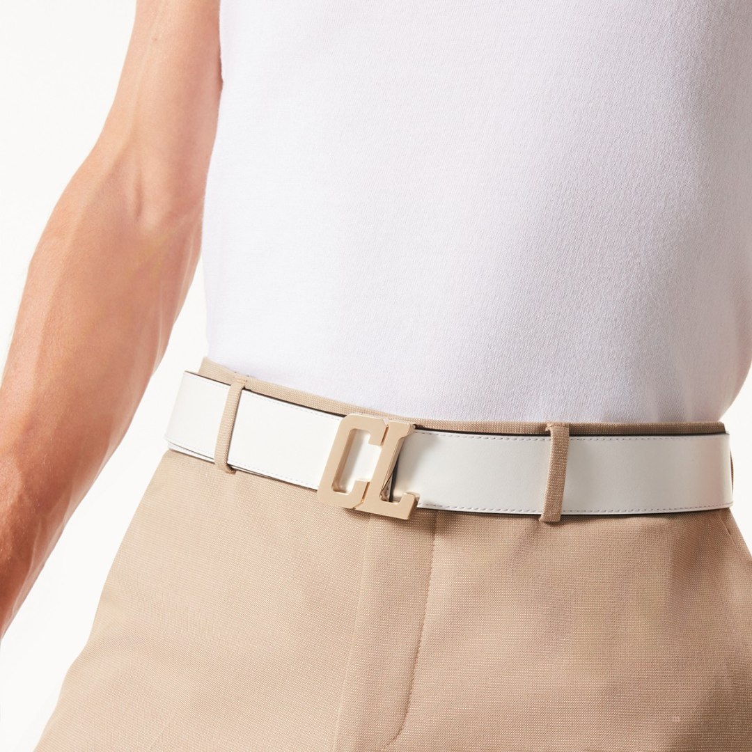 Christian Louboutin Belt strap Men's Belt White | GWHKIY028