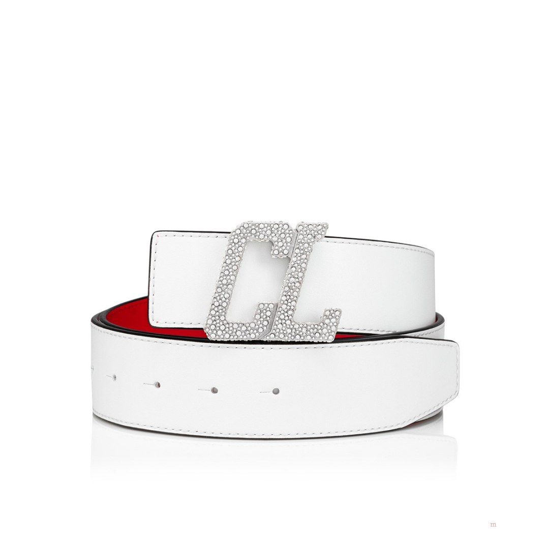 Christian Louboutin Belt strap Men's Belt White | GWHKIY028