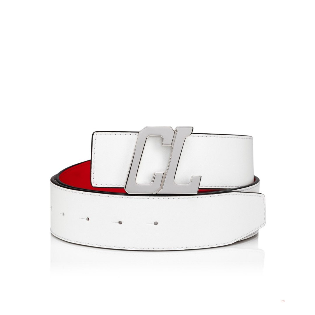 Christian Louboutin Belt strap Men's Belt White | GWHKIY028