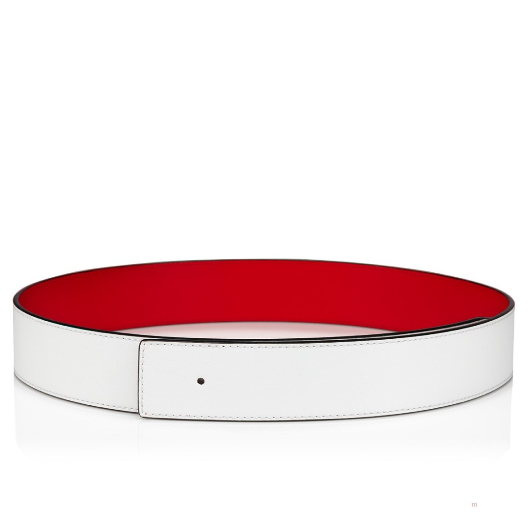 Christian Louboutin Belt strap Men\'s Belt White | GWHKIY028