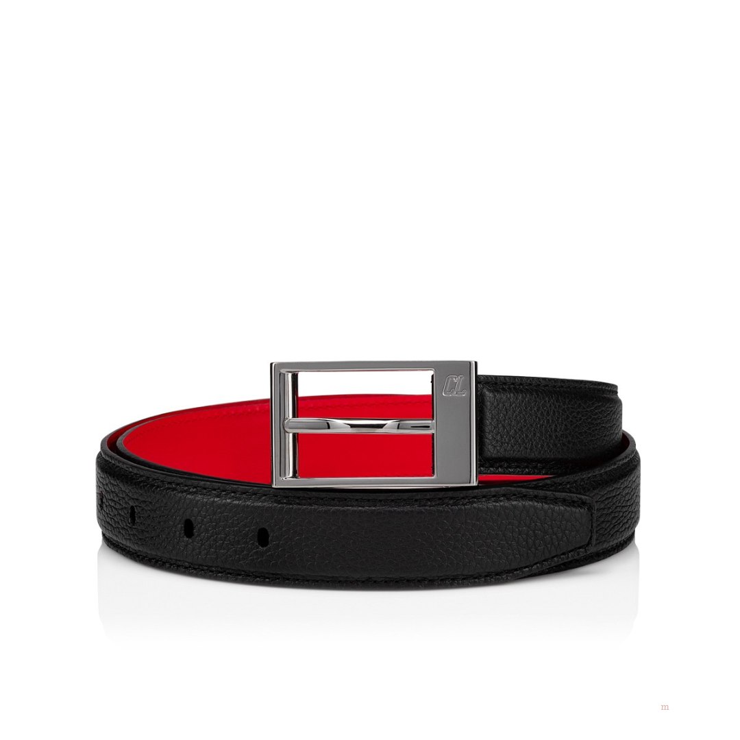 Christian Louboutin Bizbelt Men's Belt Black | SVCWHK018