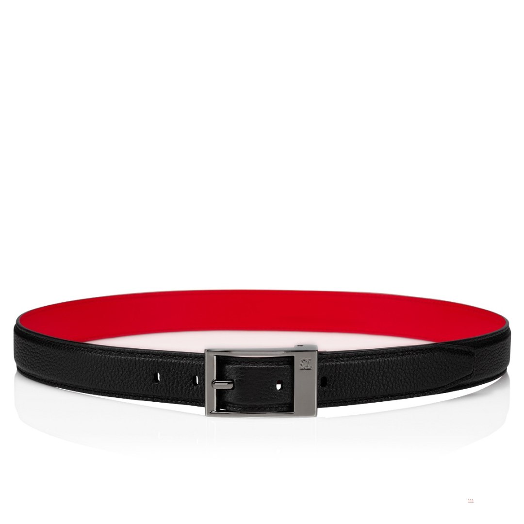 Christian Louboutin Bizbelt Men's Belt Black | SVCWHK018