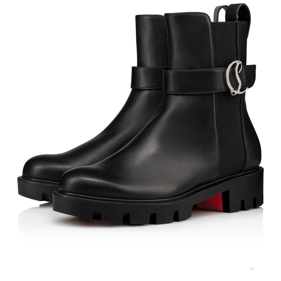 Christian Louboutin CL Chelsea Booty Lug Women's Chelsea Boots Black | BAYMGF830