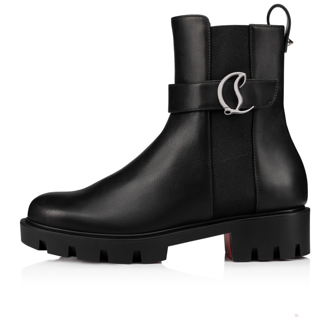 Christian Louboutin CL Chelsea Booty Lug Women's Chelsea Boots Black | BAYMGF830