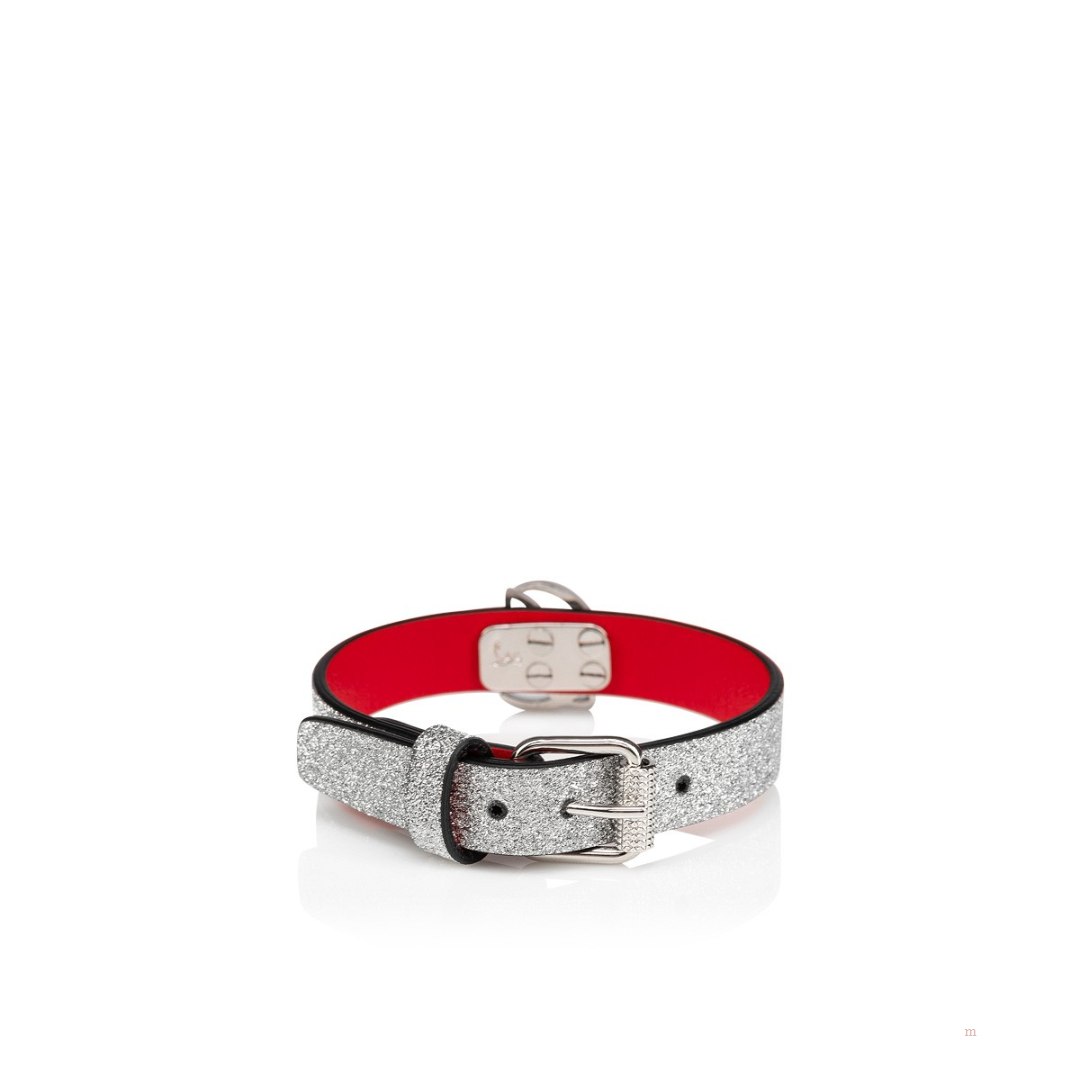 Christian Louboutin CL Logo bracelet Women's Bracelet Silver | QEWYUM234