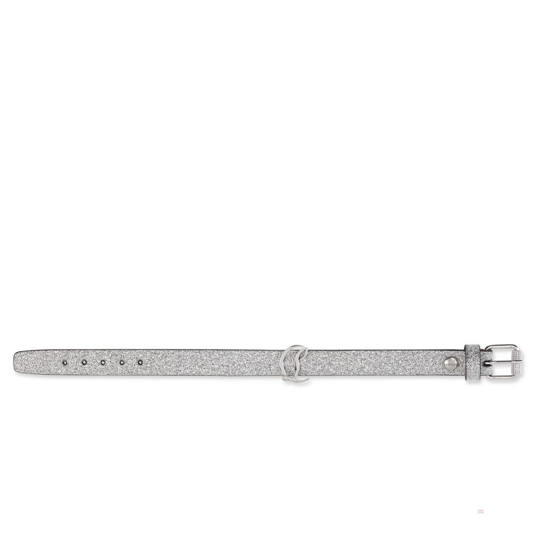 Christian Louboutin CL Logo bracelet Women's Bracelet Silver | QEWYUM234