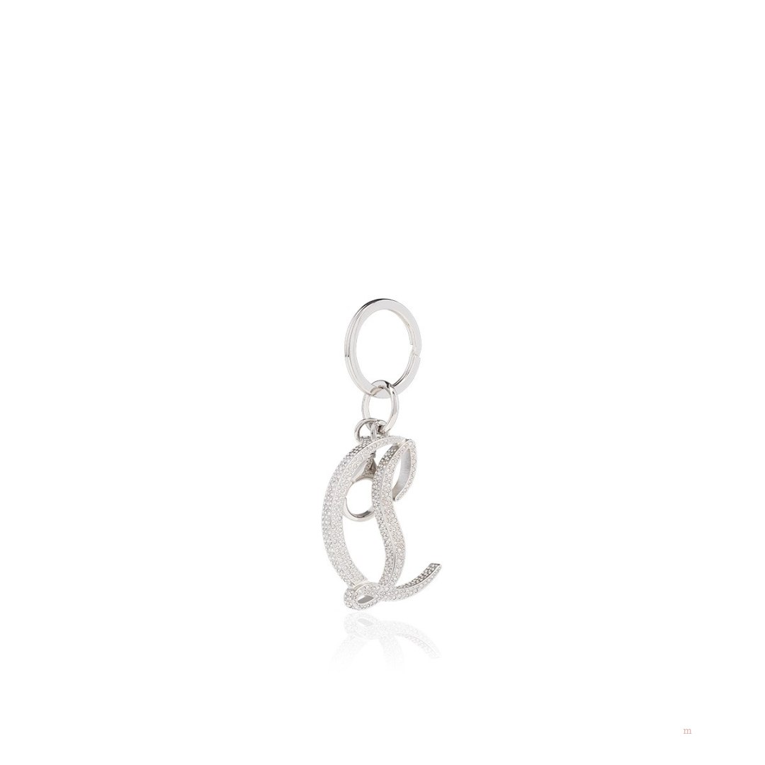 Christian Louboutin CL Logo keyring Women's Keyring Silver | FUKXLB253