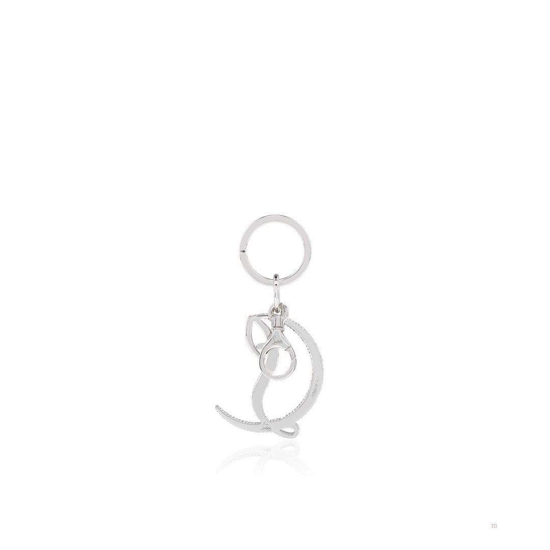 Christian Louboutin CL Logo keyring Women's Keyring Silver | FUKXLB253