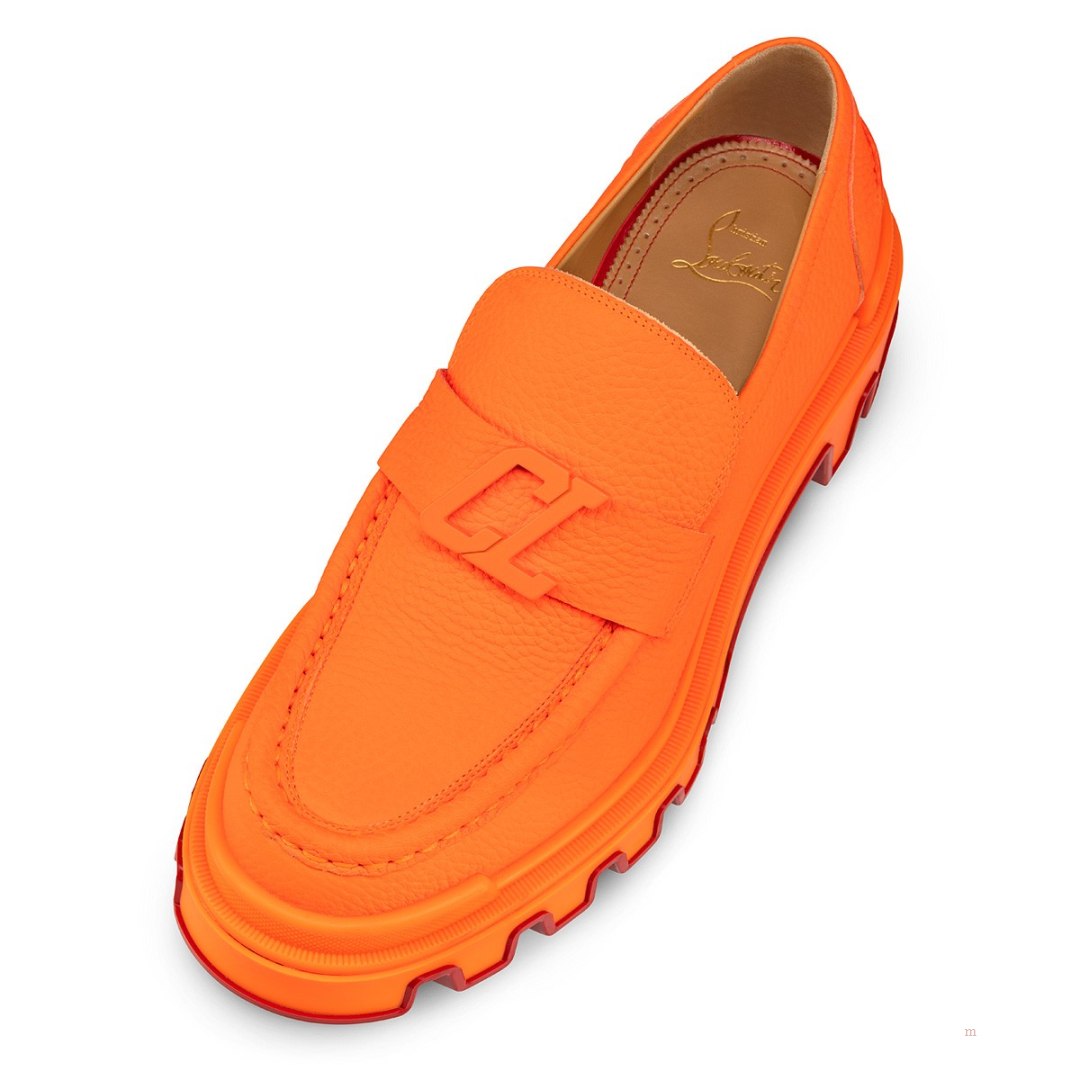 Christian Louboutin CL Moc Dune Men's Loafers Orange | DRZJWC783