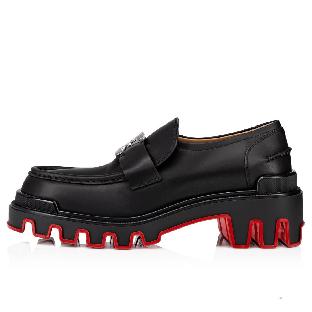 Christian Louboutin CL Moc Dune Men's Loafers Black | UJOZDS172