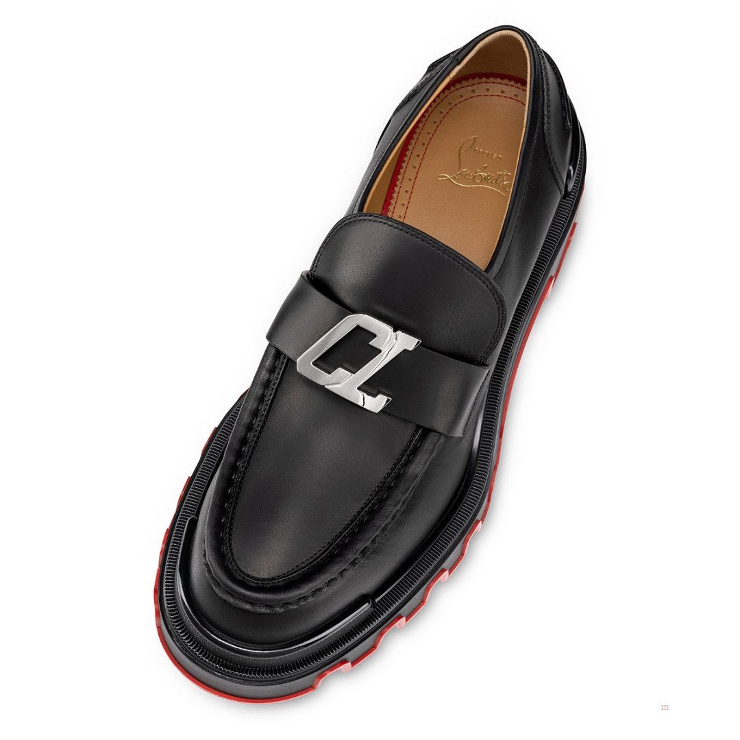 Christian Louboutin CL Moc Dune Men's Loafers Black | UJOZDS172