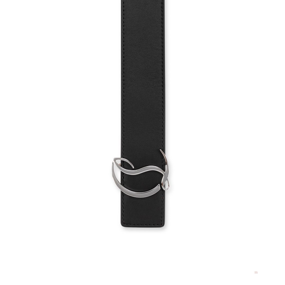 Christian Louboutin CL logo belt Men's Belt Black | MFRGUS816