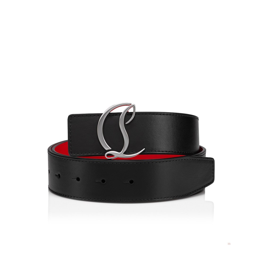 Christian Louboutin CL logo belt Men\'s Belt Black | MFRGUS816