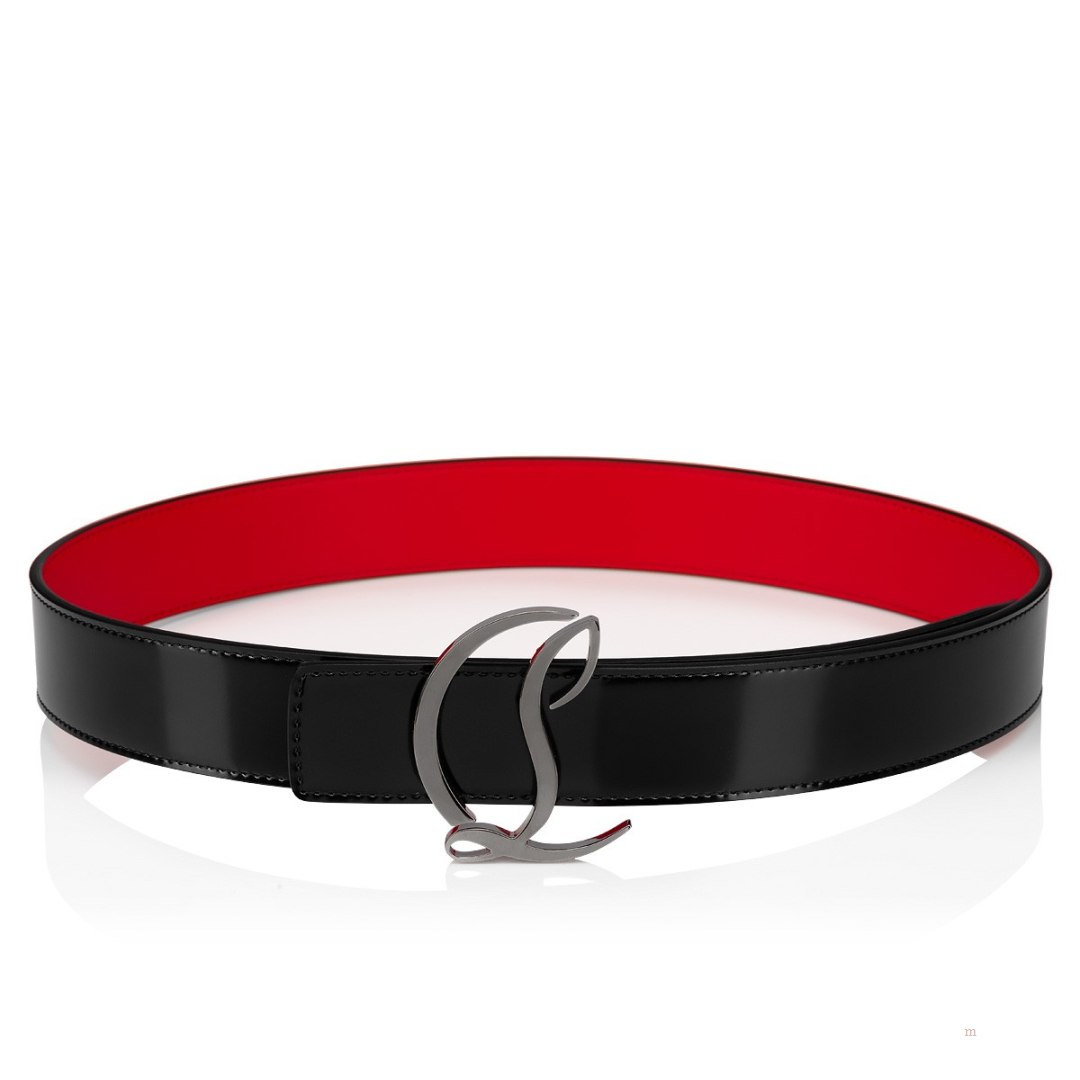 Christian Louboutin CL logo belt Women's Belt Black | ARUPYE476