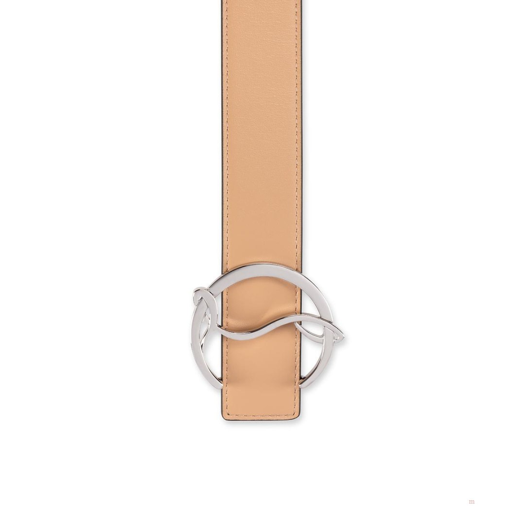 Christian Louboutin CL logo belt Women's Belt Beige | FIPWBX625