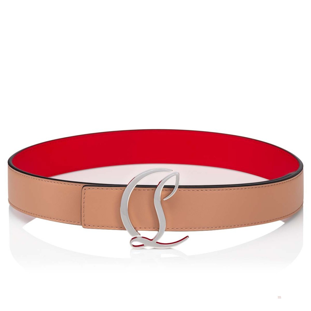 Christian Louboutin CL logo belt Women's Belt Beige | ITHGZL462