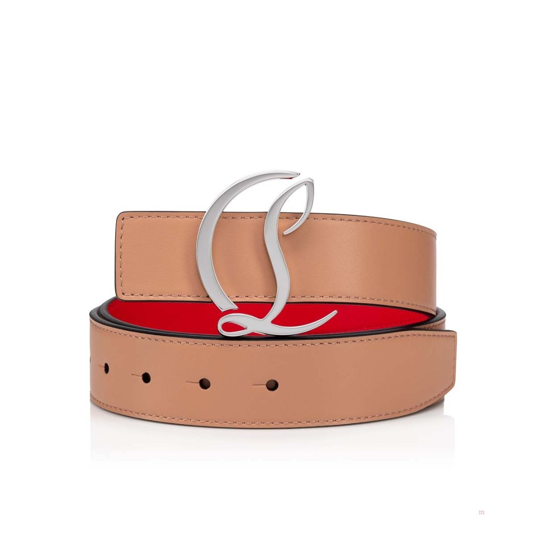 Christian Louboutin CL logo belt Women\'s Belt Beige | ITHGZL462