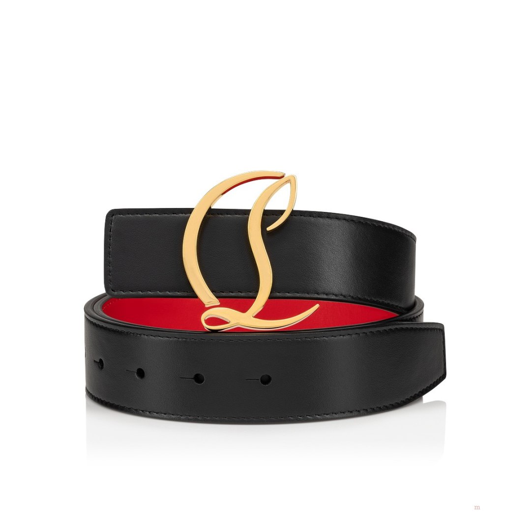 Christian Louboutin CL logo belt Women's Belt Black | MVWKHR510