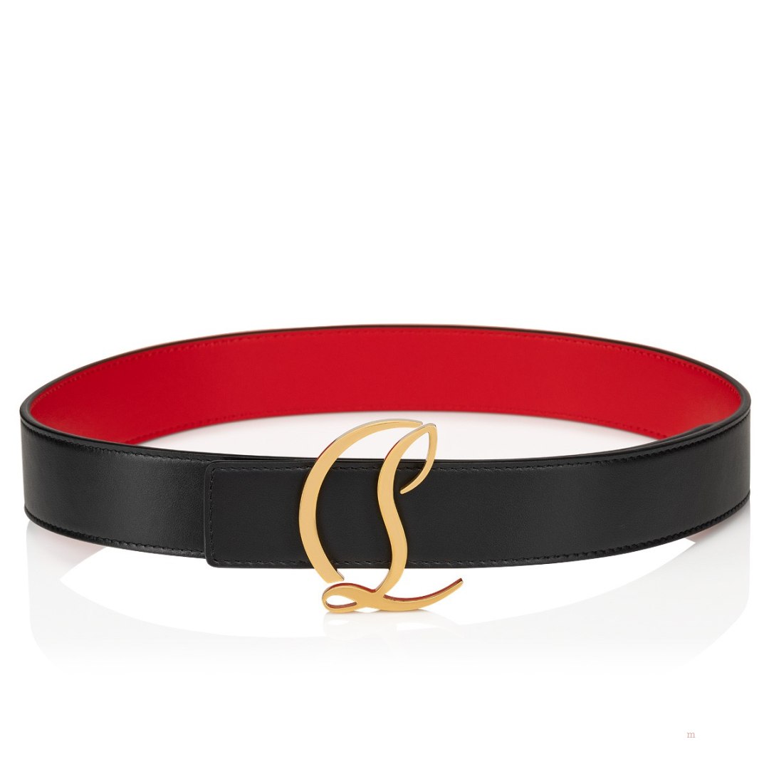 Christian Louboutin CL logo belt Women\'s Belt Black | MVWKHR510