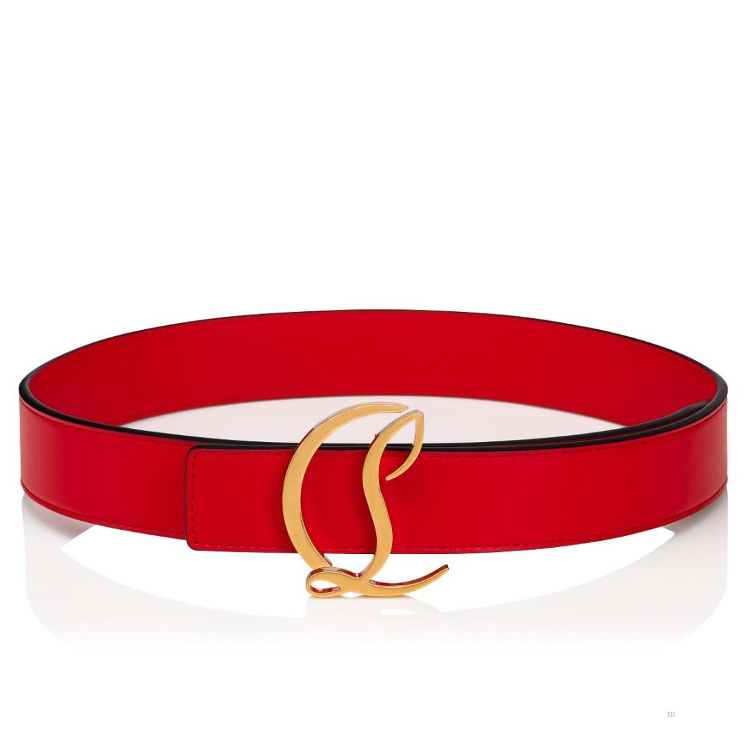 Christian Louboutin CL logo belt Women's Belt Red | OGSVLH274