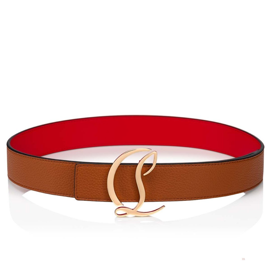 Christian Louboutin CL logo belt Women's Belt Brown | ORHQPI567