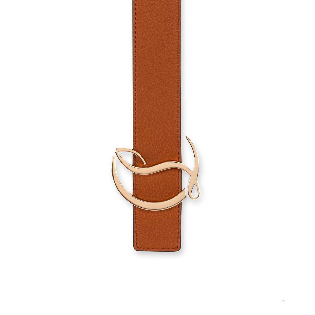 Christian Louboutin CL logo belt Women's Belt Brown | ORHQPI567