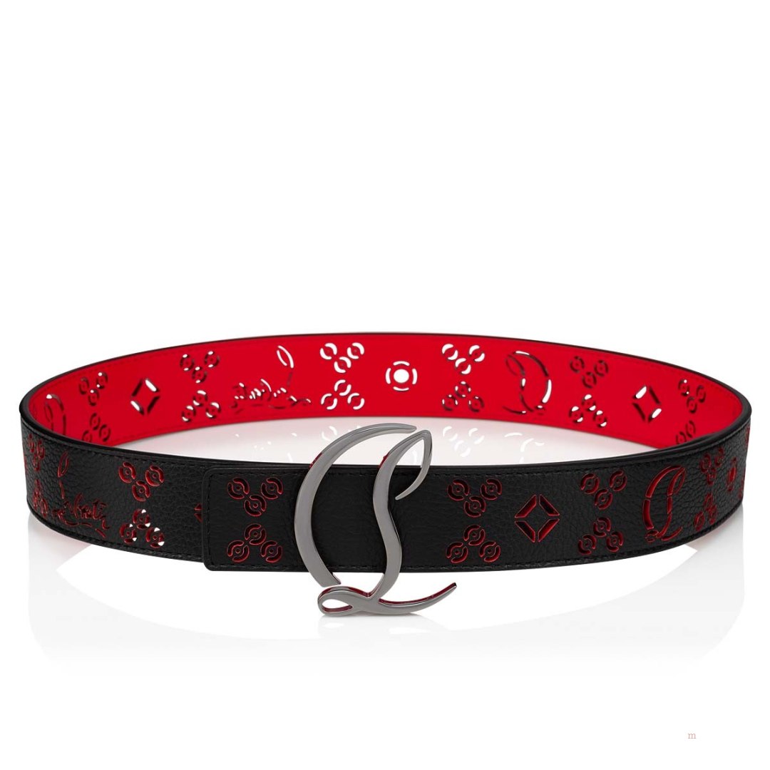 Christian Louboutin CL logo belt Women's Belt Black | QHBVOK178