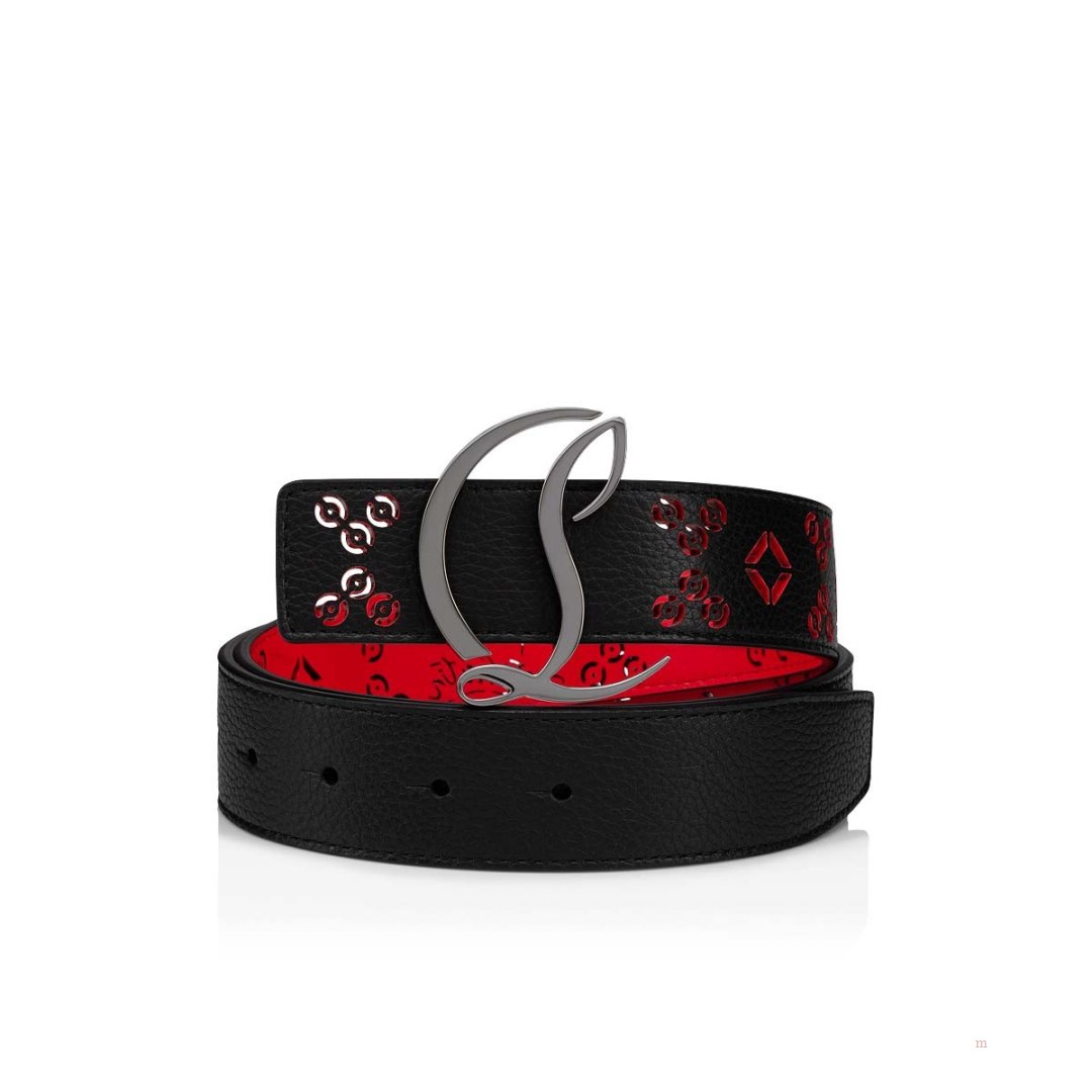 Christian Louboutin CL logo belt Women\'s Belt Black | QHBVOK178