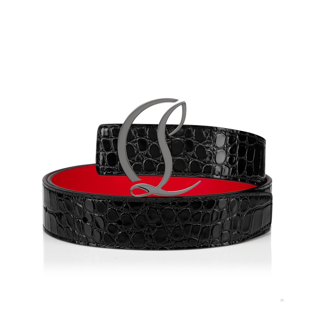 Christian Louboutin CL logo belt Women\'s Belt Black | RPYTBC604