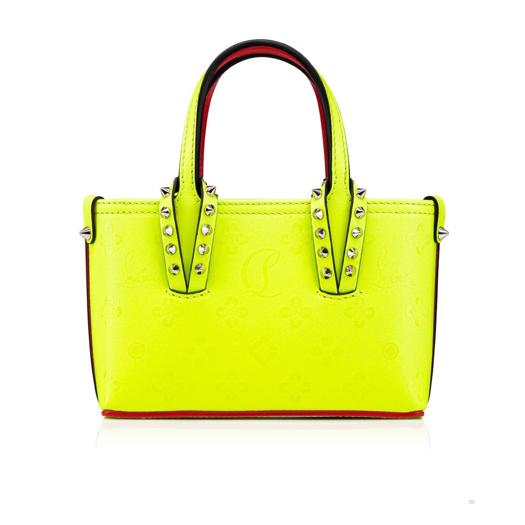 Christian Louboutin Cabata E/W nano Women's Tote Bag Yellow | BXLZSN260