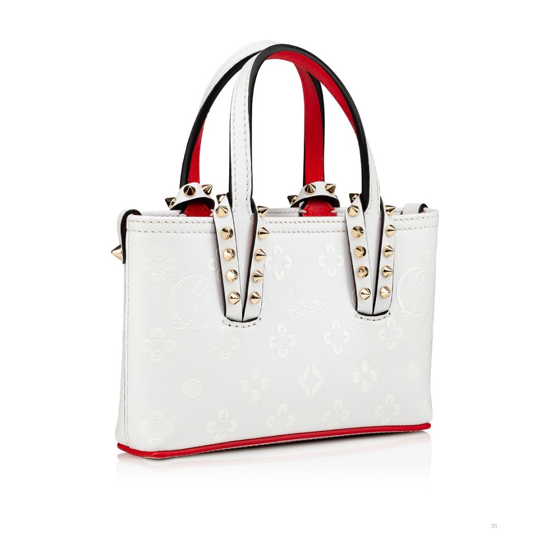 Christian Louboutin Cabata E/W nano Women's Tote Bag White | IBSOVA049