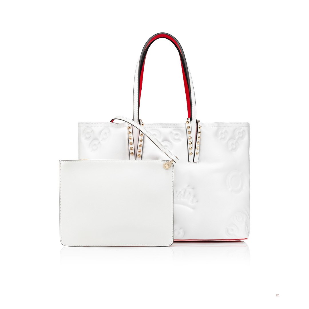 Christian Louboutin Cabata small Women's Tote Bag White | ERKXUM573